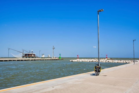 Harbour entrance of Porto Garibaldi