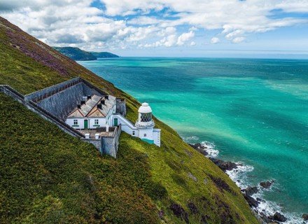 The Lighthouse Keepers Cottage from a drone