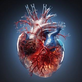Transparent human looking at the heart