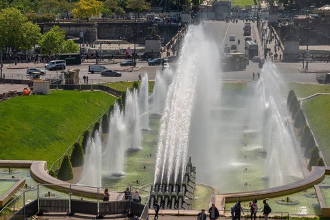 Fountain system below the Palais de chaillot