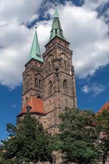 Towers of the Gothic St Sebald's Church