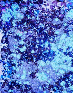 Painted colourful purple water with powder