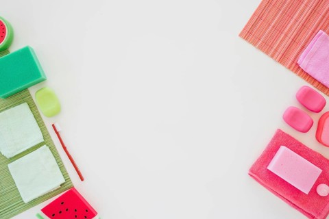 Personal hygienic products bright colors