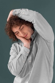 Portrait curly haired young man 7