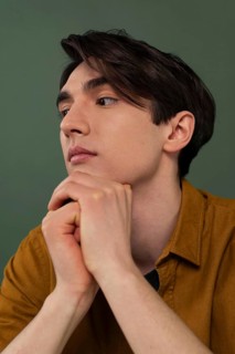 Portrait young man wearing shirt posing 3