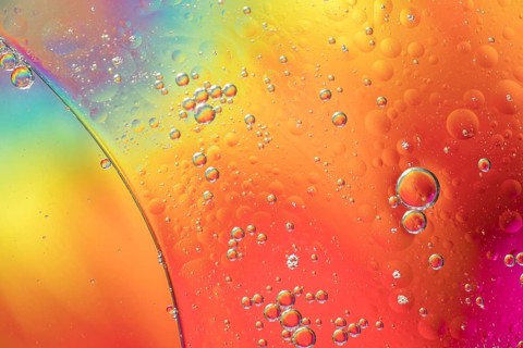 Rainbow abstract bubbles texture