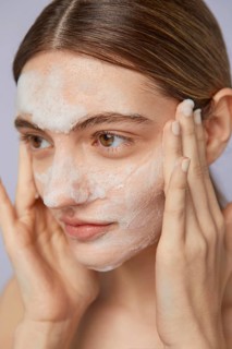 Self care concept with facial mask