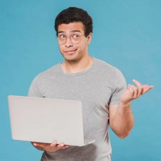 University student laptop e learning concept
