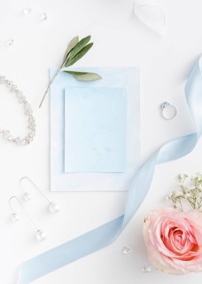 Wedding invitation engagement ring