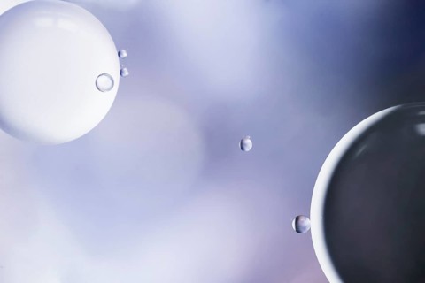 Abstract bubbles gradient blurred background