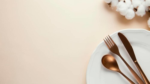 Arrangement beautiful tableware with copy space