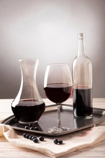 Arrangement bottles glass wine