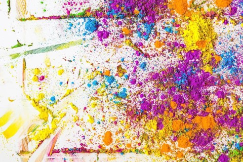 Blurs violet blue orange yellow bright dry colors