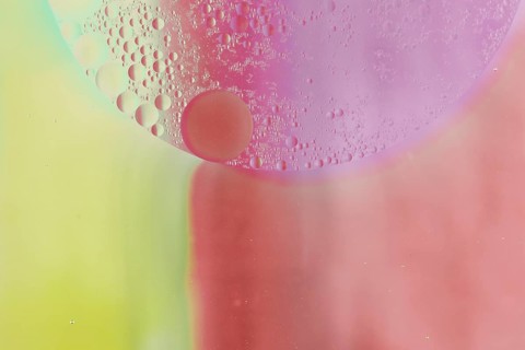 Bubbles semi circle shape colorful background