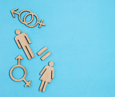 Cardboard people symbols with copy space