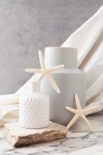 Ceramic vases with starfish