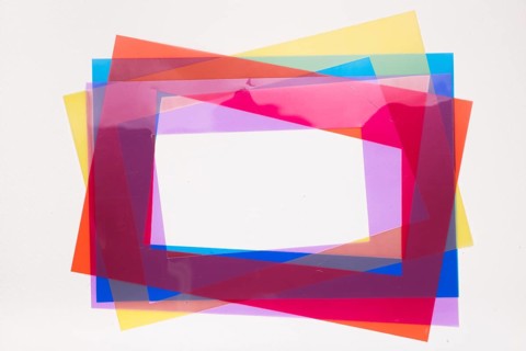 Colorful frame border white backdrop