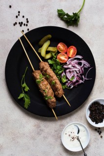 Delicious arabic fast food skewers