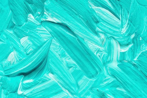 Flat lay creative paint brush strokes surface
