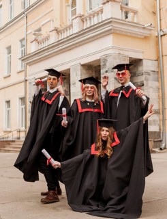Friends taking s graduation