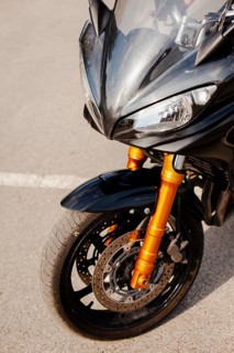 Front part black motorbike