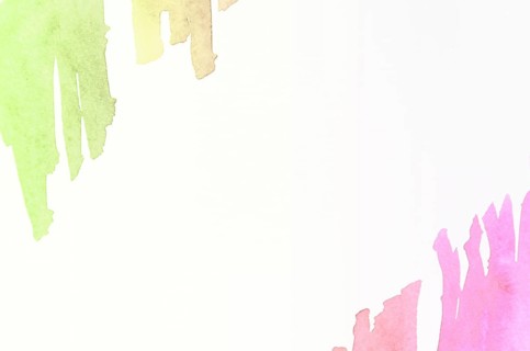Green pink watercolor brushstroke white backdrop
