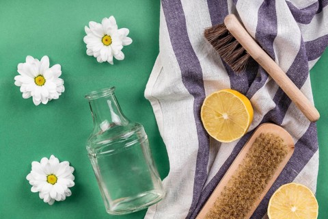 Homemade eco cleaning products cloth