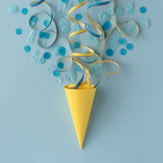 Ice cream paper cone confetti