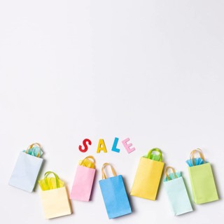 Offers with paper bags concept