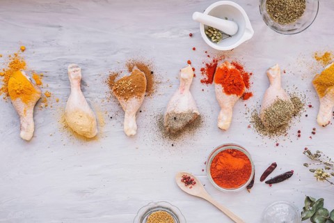 Raw chicken spices