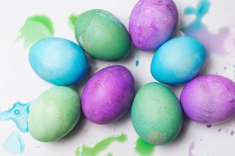 Set bright easter eggs blots
