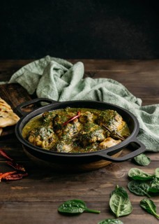 Tasty pakistani dish high angle