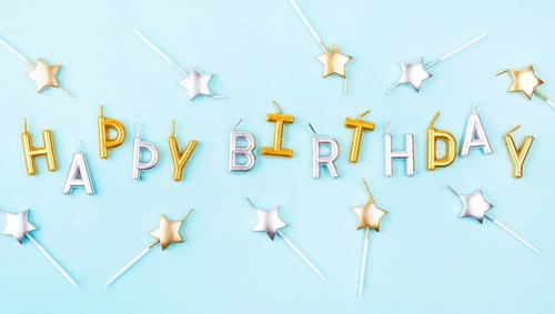 View star shaped birthday candles
