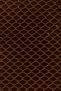Vintage rusty chain link fence