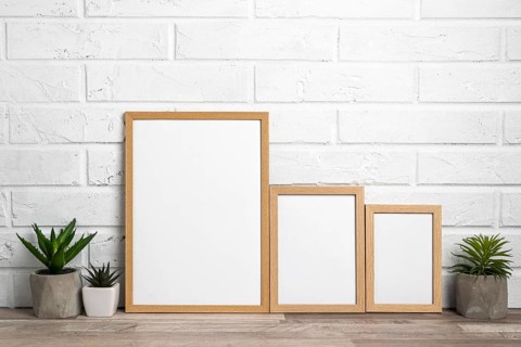 Blank frames flower pots