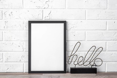 Blank frame with hello sign 2