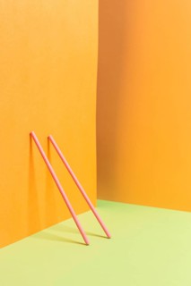 Colorful plastic straw collection