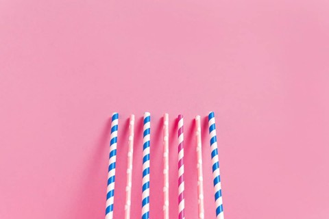 Colorful plastic straw collection 9