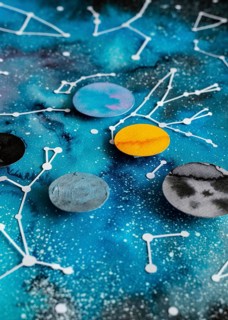 Creative paper planets composition 3