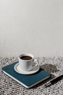 Cup coffee with agenda 5