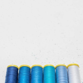 Different threads frame with copy space high angle