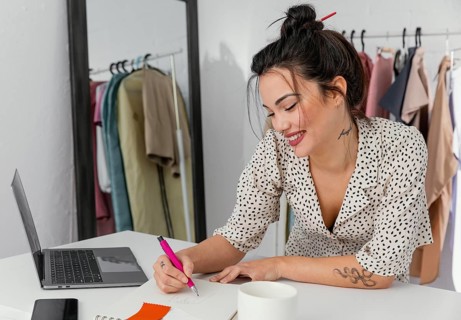 Female designer working her workshop 2
