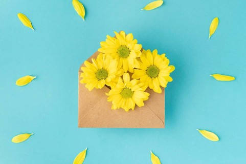 Flat lay beautiful arrangement mother s day 2