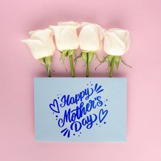 Flat lay beautiful composition mother s day