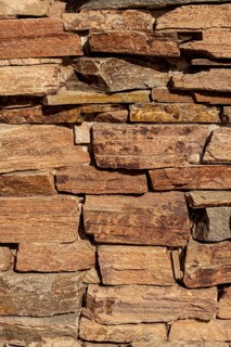 Front view rock wall