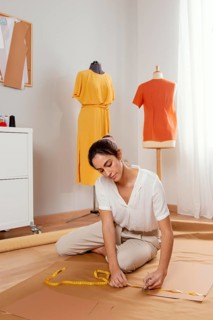 Full shot woman measuring