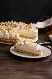 High angle delicious cake wooden table