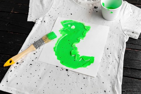 High angle shirt green colour