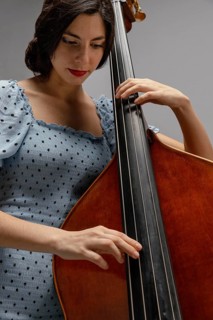 Passionate musician celebrating jazz day