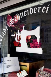 Shop window of a tailor's shop
